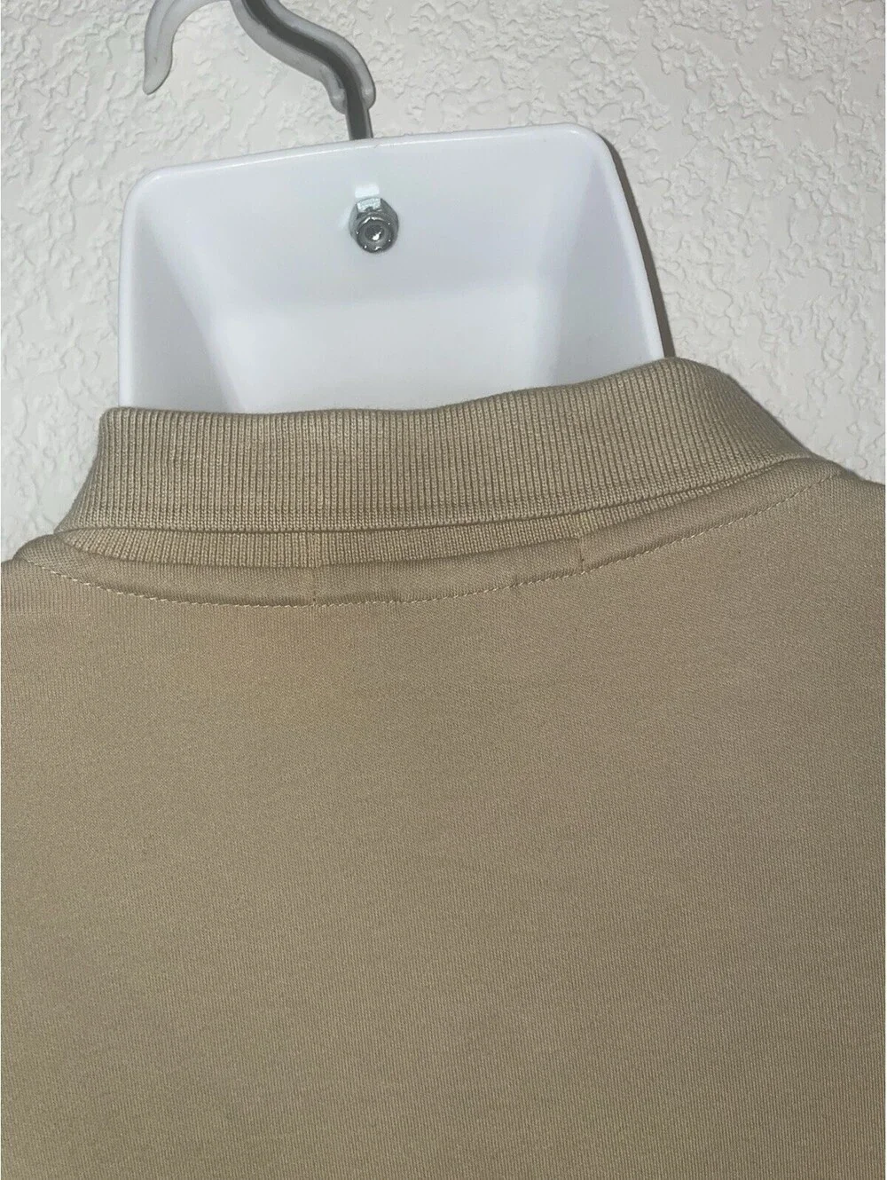 Vintage Lauren Ralph Lauren Polo Shirt Mens L Beige Brown Crest Logo Cotton
